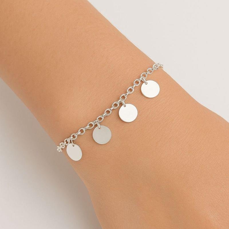PULSEIRA MEDALHINHAS DE PRATA