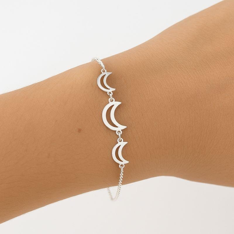 PULSEIRA DE ELO PORTUGUÊS DE LUA EM PRATA 925