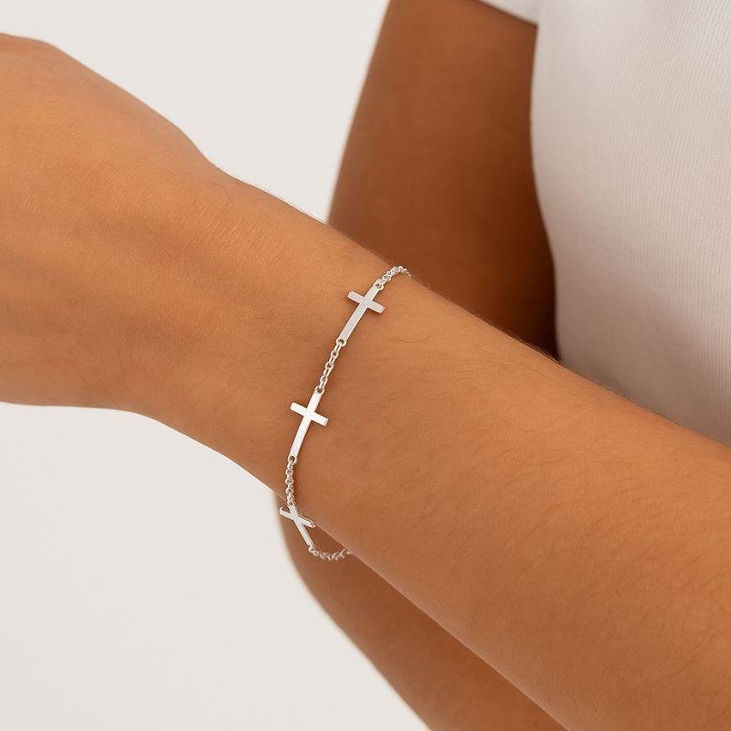 PULSEIRA CRUZ DE PRATA