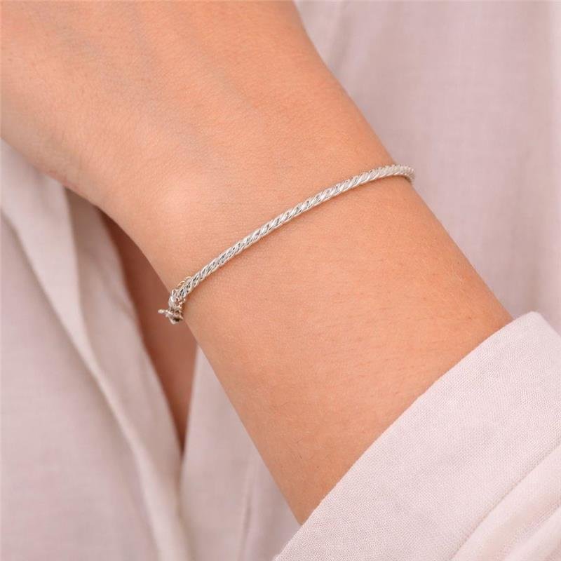 BRACELETE TORCIDO DE PRATA 