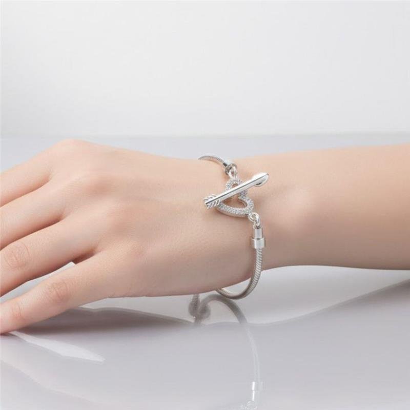 PULSEIRA PARA BERLOQUE + TRAVA DE PRESENTE DE PRATA 925