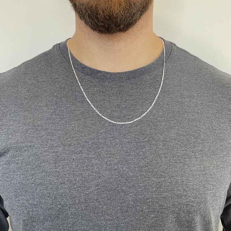 CORRENTE MASCULINA 60 CM DE PRATA