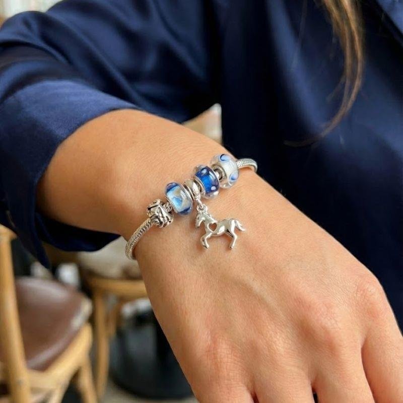 BERLOQUE CAVALO COM CORAÇÃO DE PRATA 925