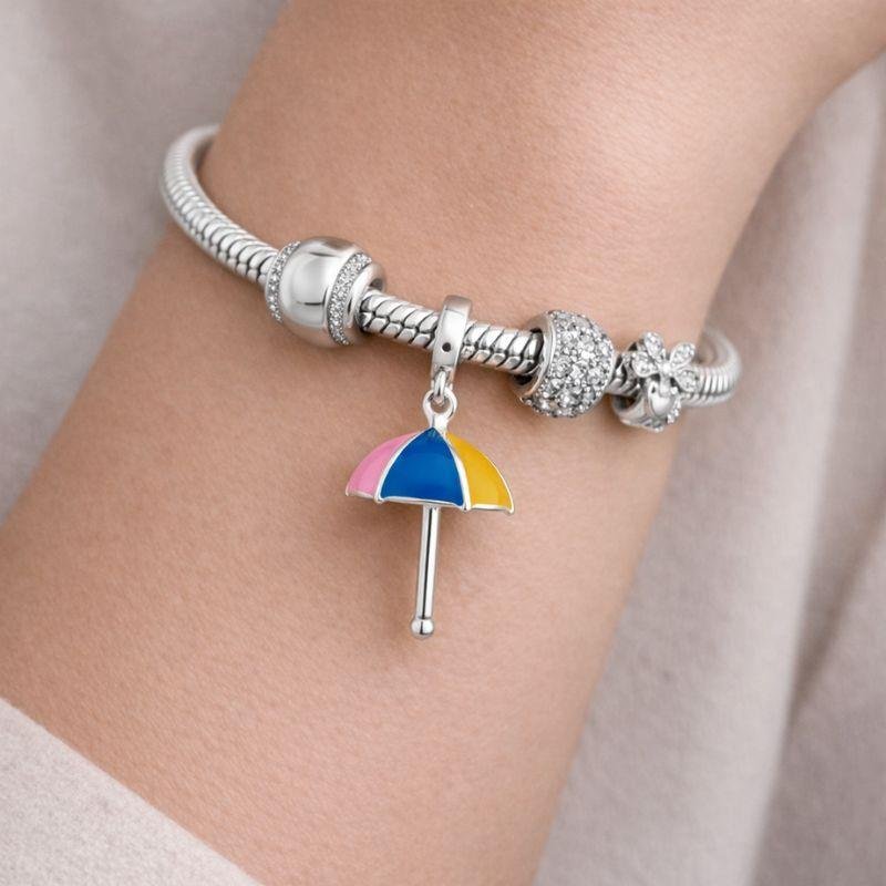 BERLOQUE GUARDA-CHUVA ESMALTADO EM PRATA 925