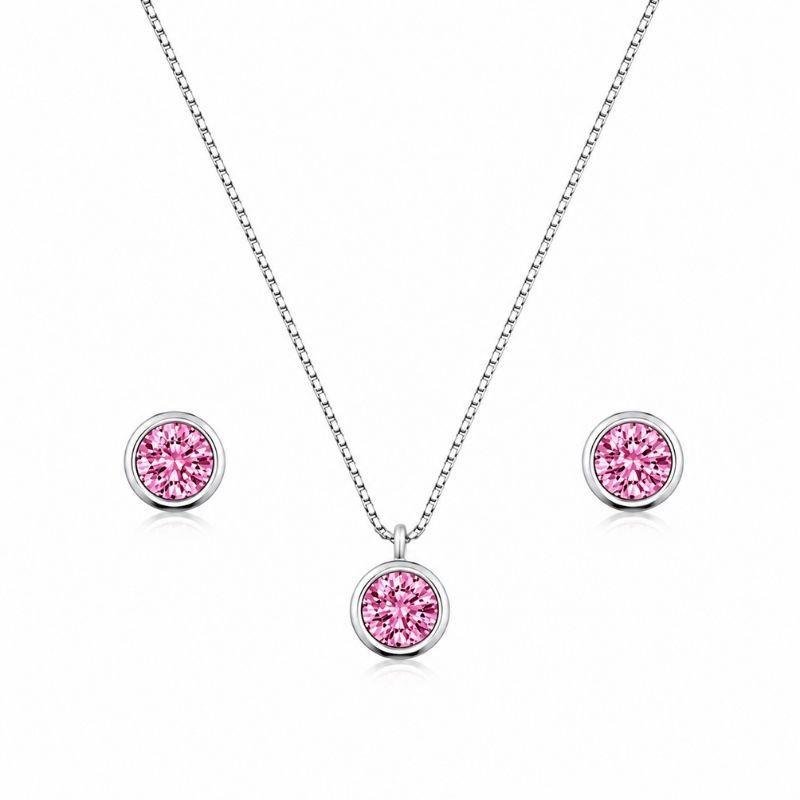 CONJUNTO PONTO DE LUZ REDONDO DE PRATA 925