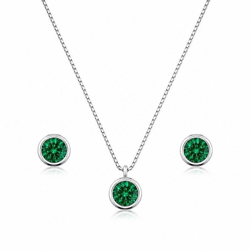 CONJUNTO PONTO DE LUZ REDONDO DE PRATA 925